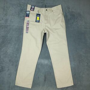 Roundtree & Yorke Pants Mens 36x32 Beige The Perfect 5-Pocket Stewart Classic